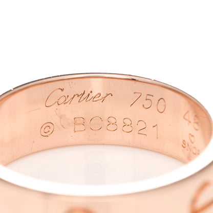 Cartier 18K Pink Gold 5.5mm LOVE Ring 48 4.5 4 of 5