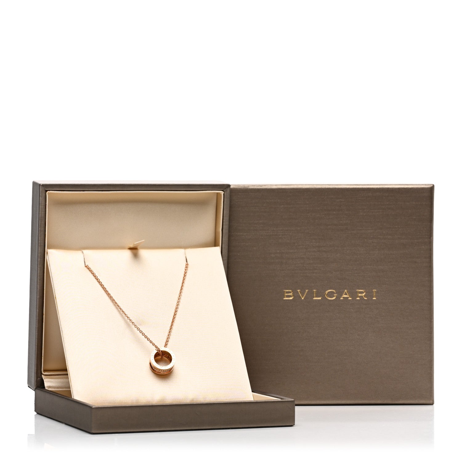 Bulgari 18K Rose Gold Diamond B.Zero1 Legend Pendant Necklace 5 of 5