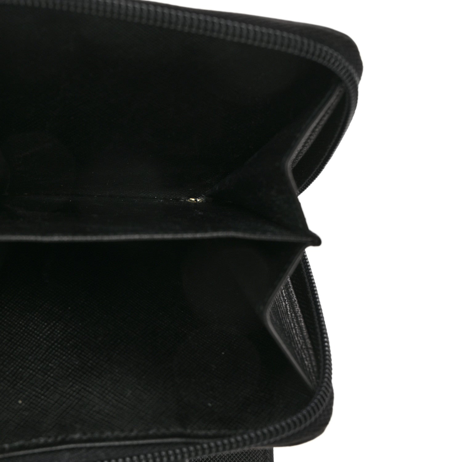Prada Saffiano Metal Compact Wallet Black 6 of 12