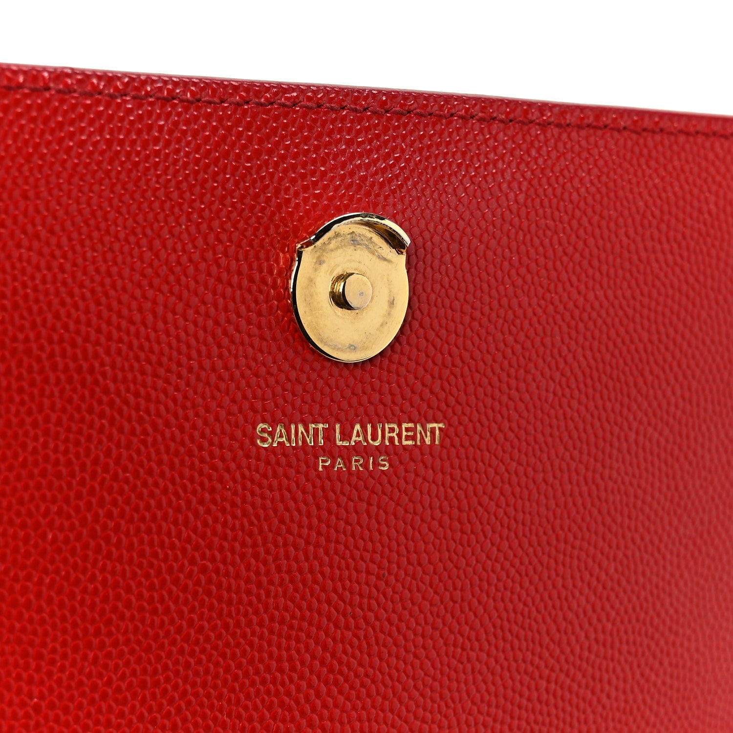 Saint Laurent Grain De Poudre Small Monogram Kate Satchel Red 7 of 11