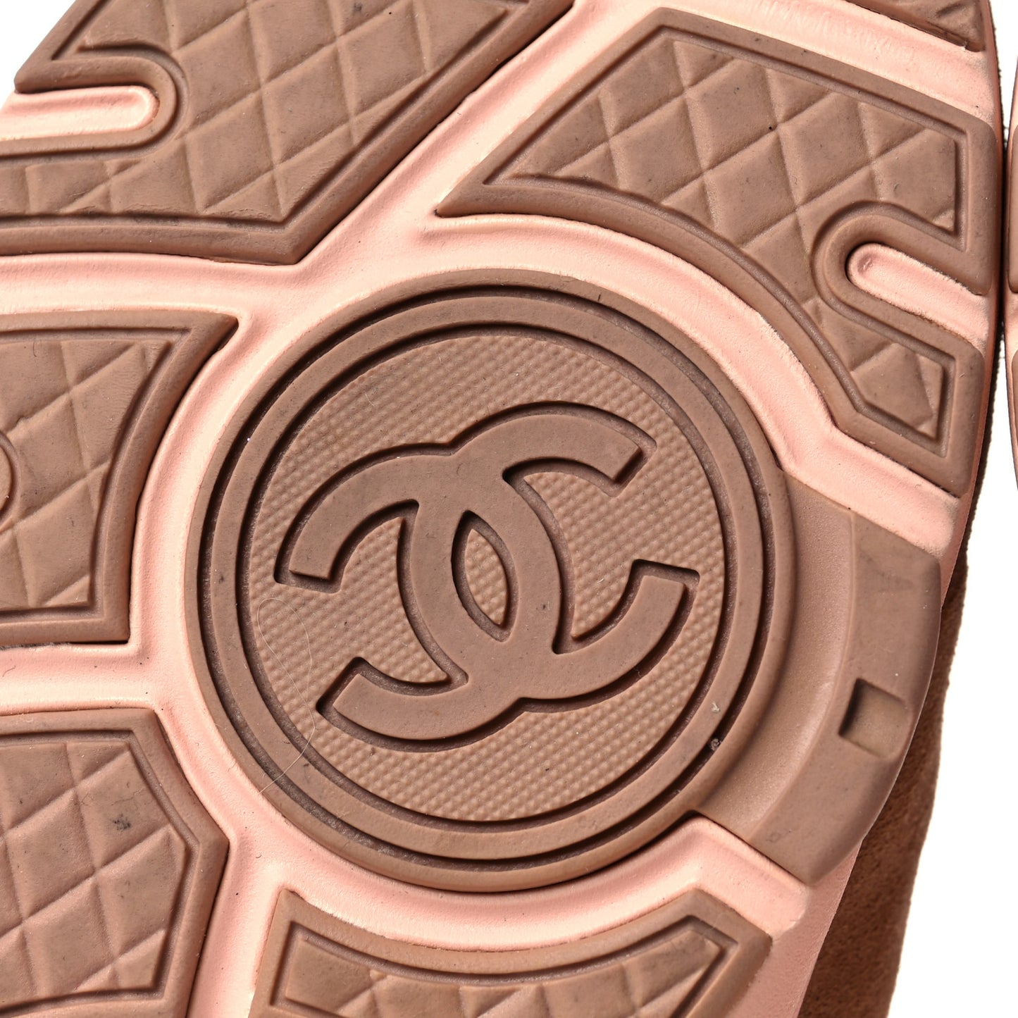 Nylon Lambskin Suede Calfskin CC Sneakers 39 Pink