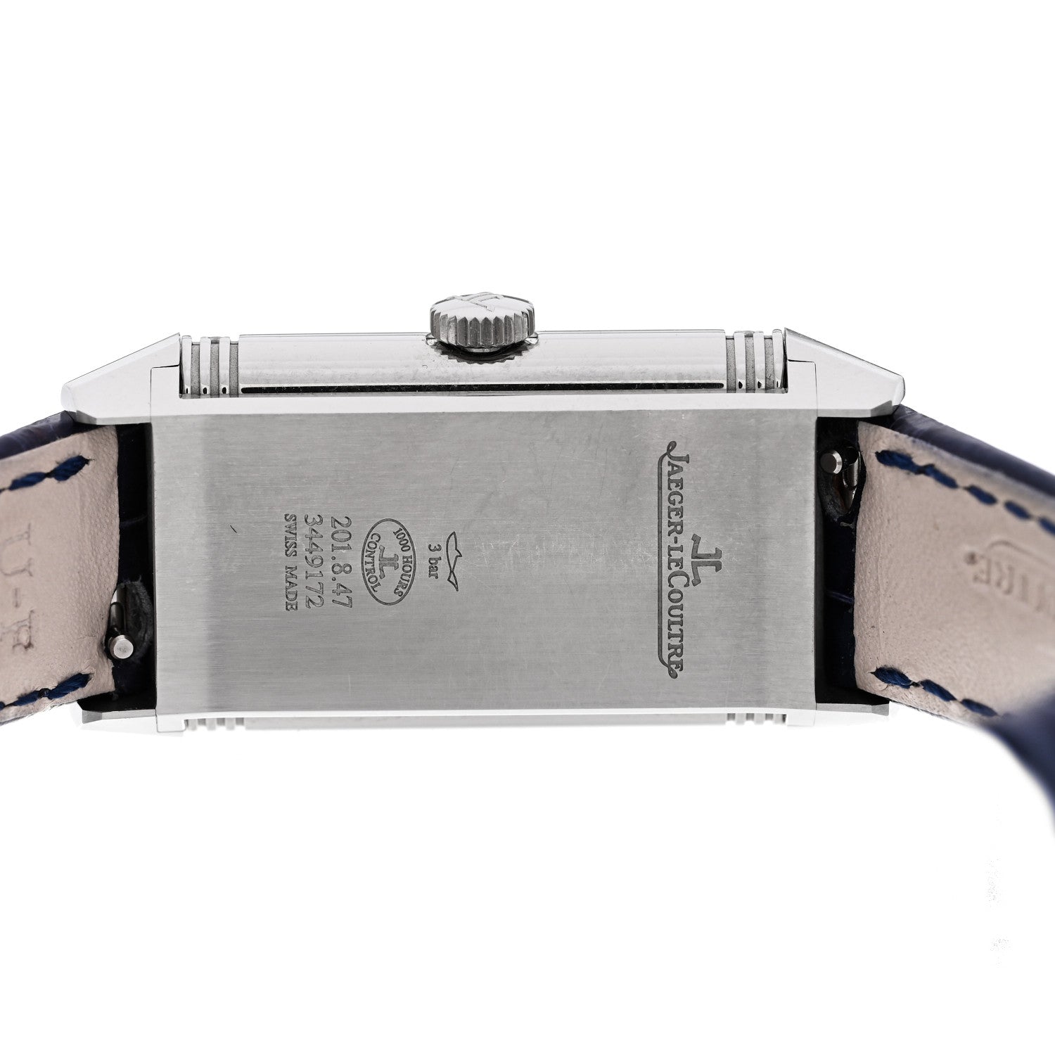 Jaeger-LeCoultre Stainless Steel Alligator Diamond 20mm Reverso One MonoFace Quartz Watch Q3288420 4 of 4