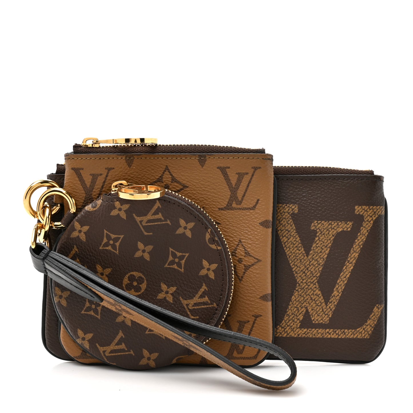 Reverse Monogram Giant Trio Pouch