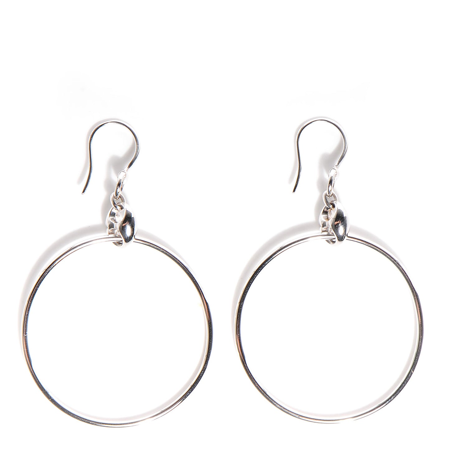18K White Gold Marina Hoop Earrings