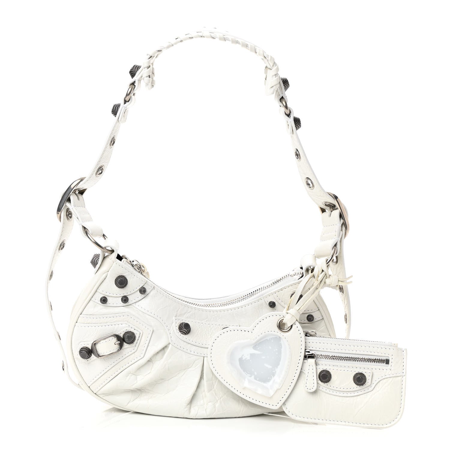 Balenciaga Agneau Arena Le Cagole Shoulder Bag XS Optic White 1 of 10