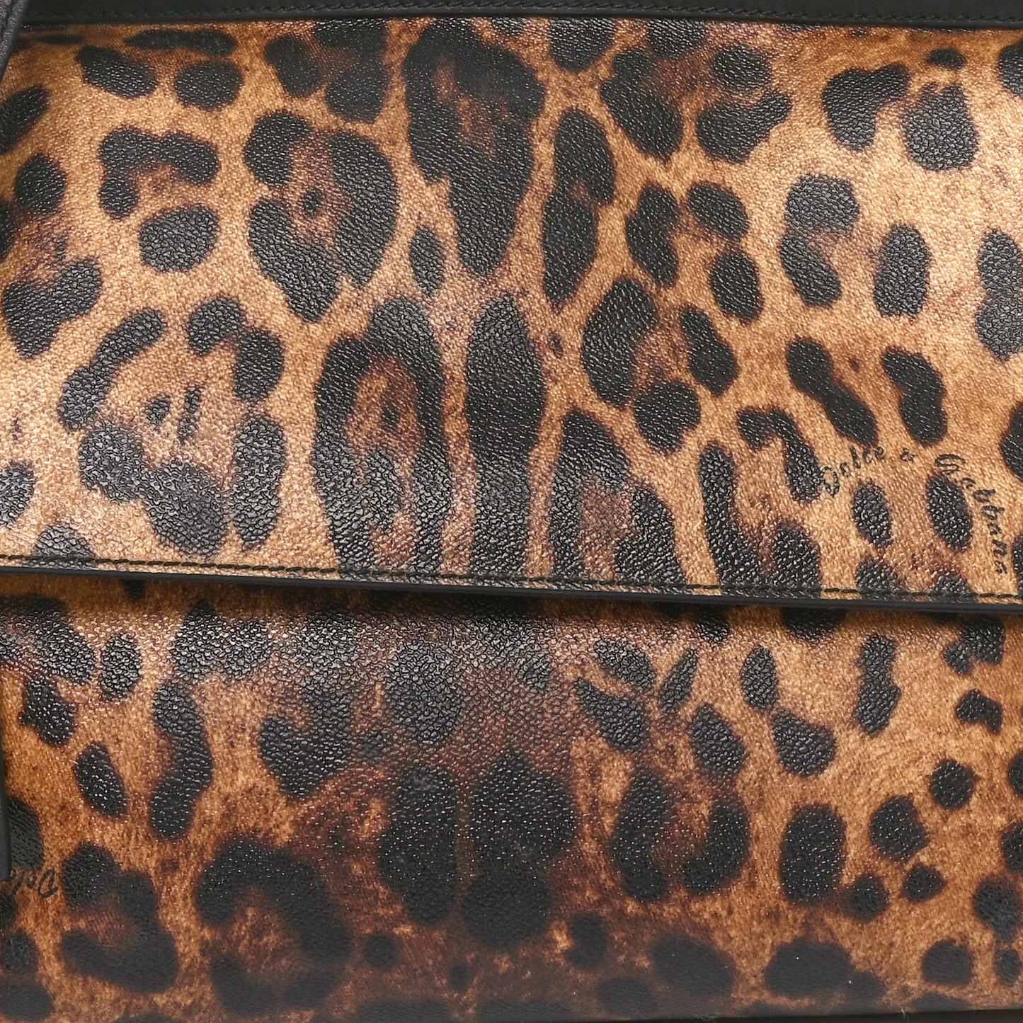 Canvas Leopard Print Large Miss Sicily Satchel