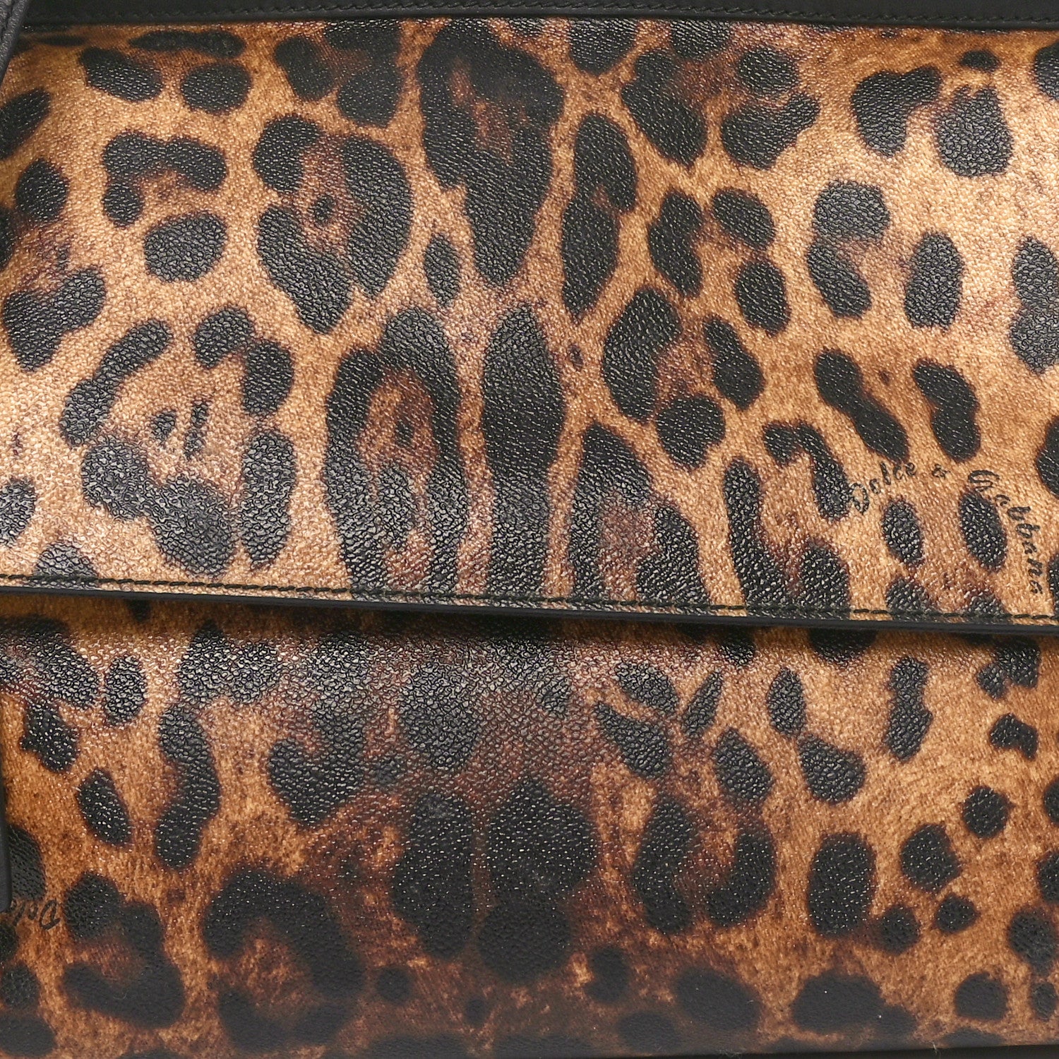Dolce & Gabbana Canvas Leopard Print Large Miss Sicily Satchel 7 of 9