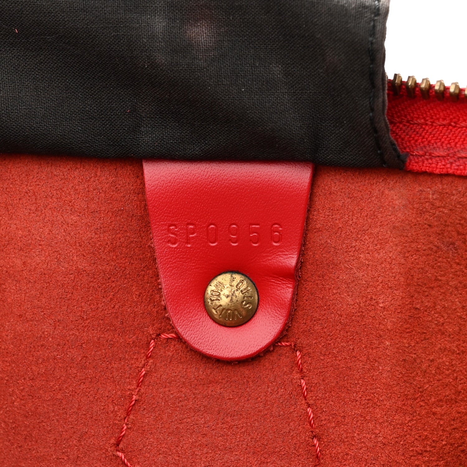 Louis Vuitton Epi Speedy 35 Castillan Red 7 of 21