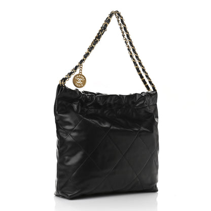 Chanel Calfskin Quilted Small Chanel 22 Black 4 of 12
