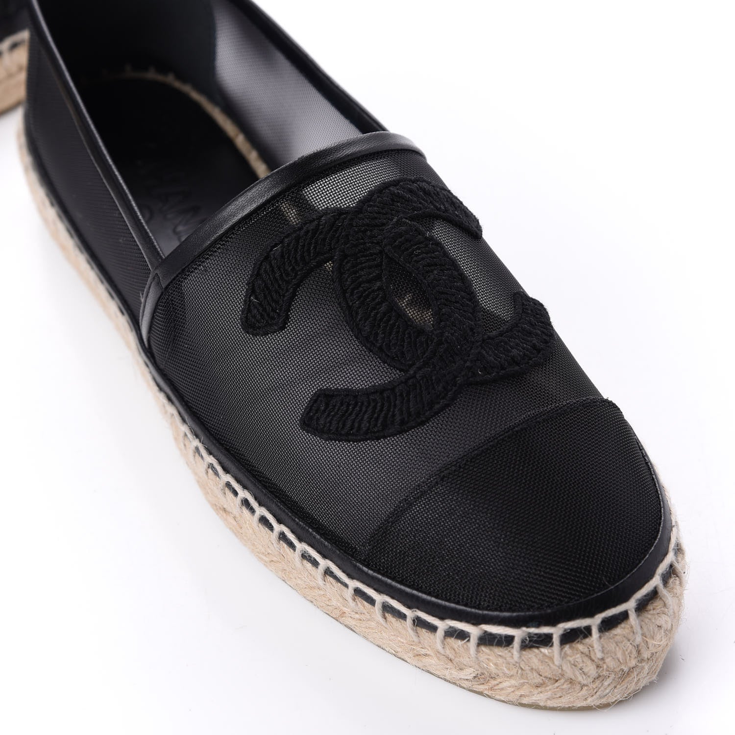 Chanel Mesh CC Espadrilles 37 Black 10 of 11