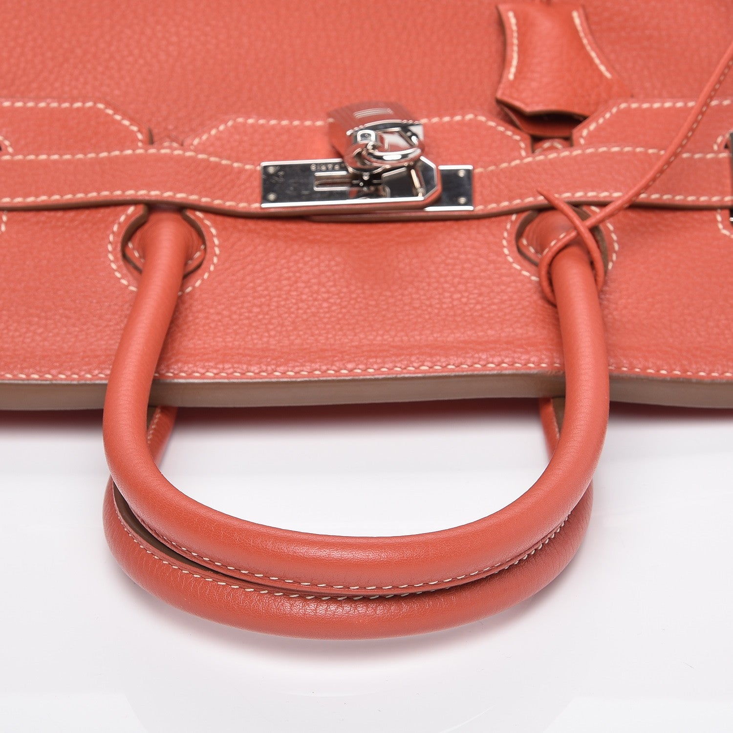 Hermes Taurillon Clemence Birkin 35 Sanguine 21 of 33