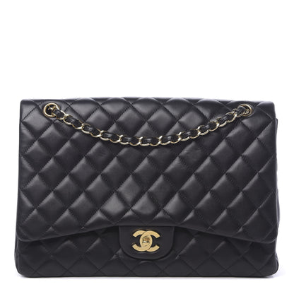 Chanel Lambskin Quilted Maxi Single Flap Black 1 of 10