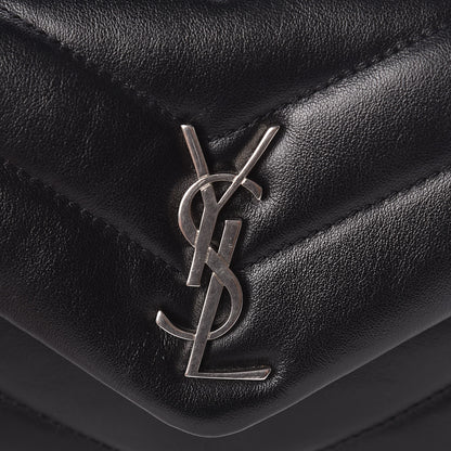 Saint Laurent Calfskin Y Quilted Monogram Toy Loulou Crossbody Bag Black 9 of 9