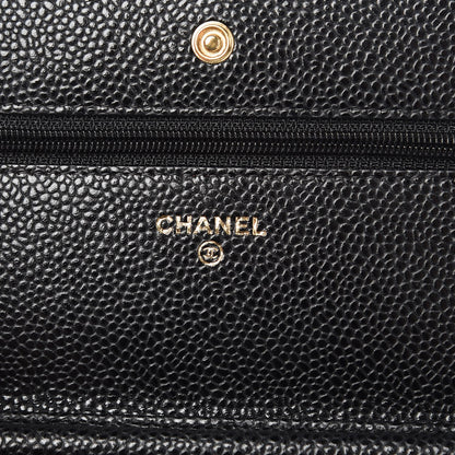Chanel Caviar Quilted Wallet On Chain WOC Black 6 of 8