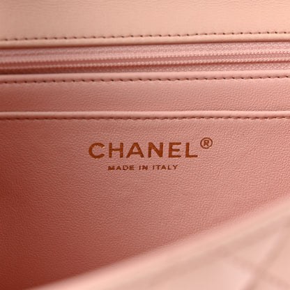 Chanel Lambskin Quilted Small Metal Top Handle Flap Light Pink 6 of 12
