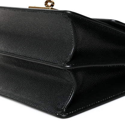Dolce & Gabbana Grained Calfskin Floral Print Rosalia Shoulder Bag Black 10 of 10