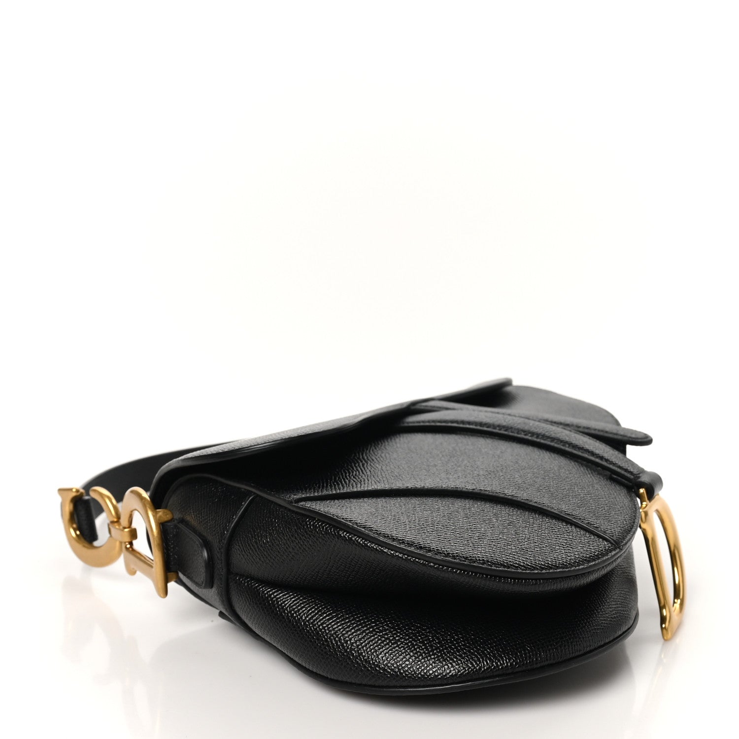 Christian Dior Grained Calfskin Saddle Bag Black 4 of 10