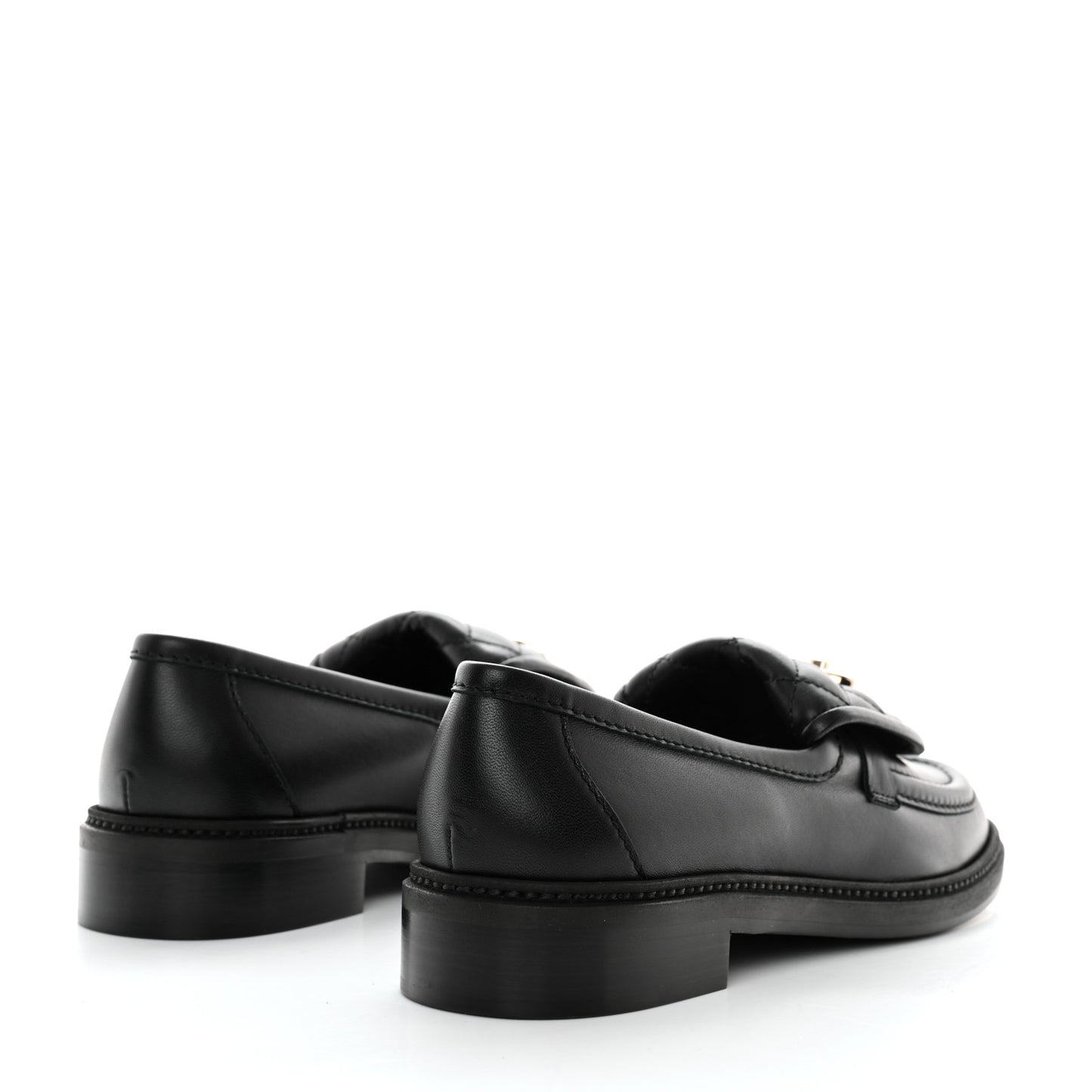 Lambskin Quilted CC Turnlock Loafers 39.5 Black
