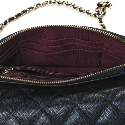 Chanel Caviar Quilted Flap Phone Holder With Chain Black 8 of 13