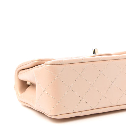 Chanel Iridescent Lambskin Quilted Mini Rectangular Flap Beige 6 of 11