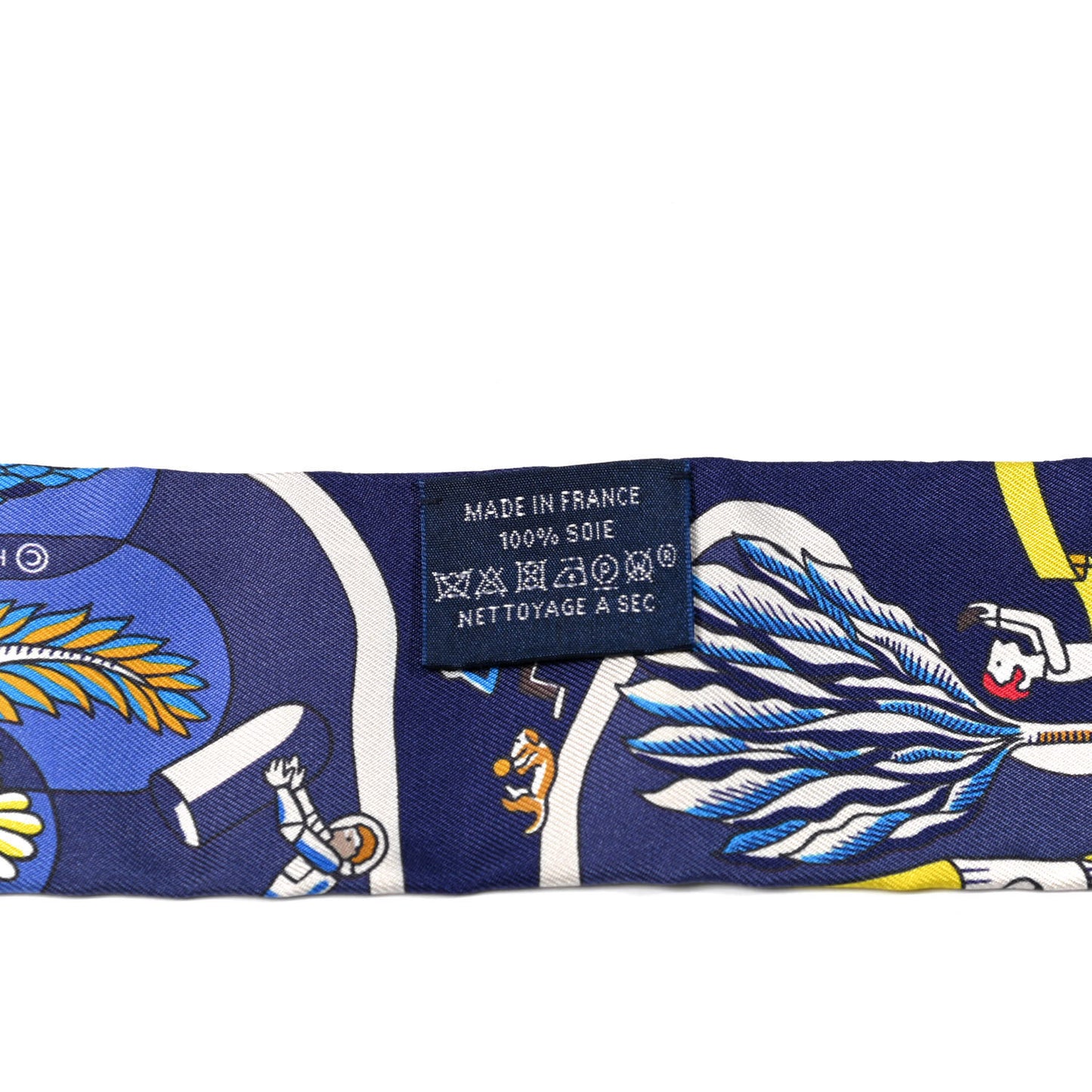 Silk Exposition Universelle Twilly Bleu Jaune Vif Rouge