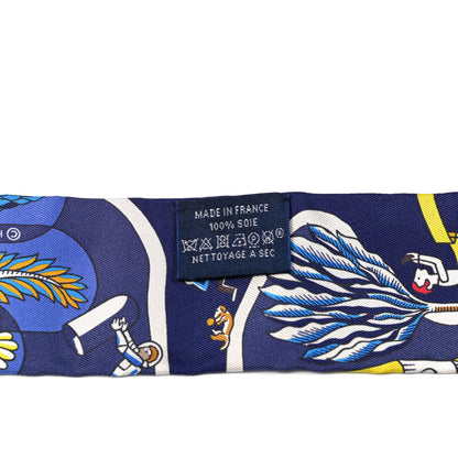 Hermes Silk Exposition Universelle Twilly Bleu Jaune Vif Rouge 2 of 3