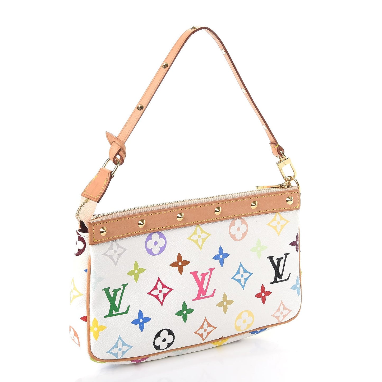 Monogram Multicolor Pochette Accessories White