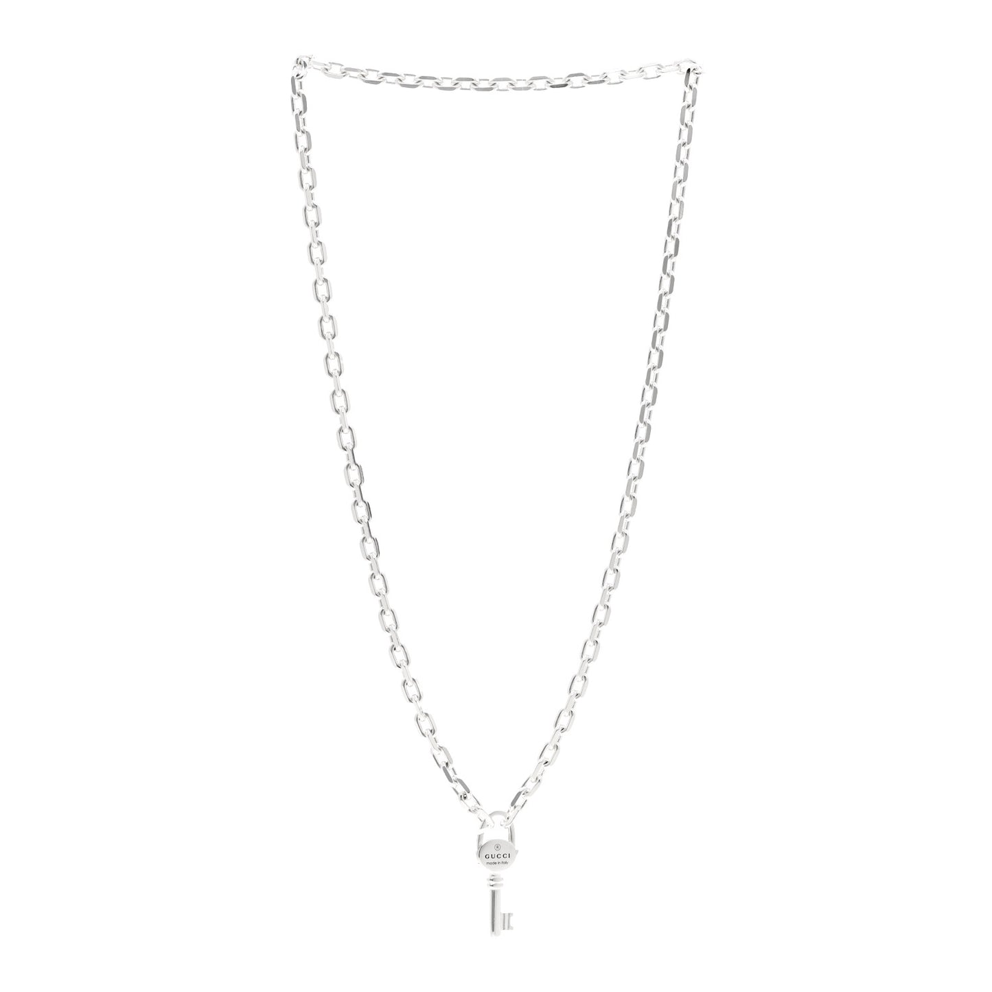 Sterling Silver Trademark Key Pendant Necklace
