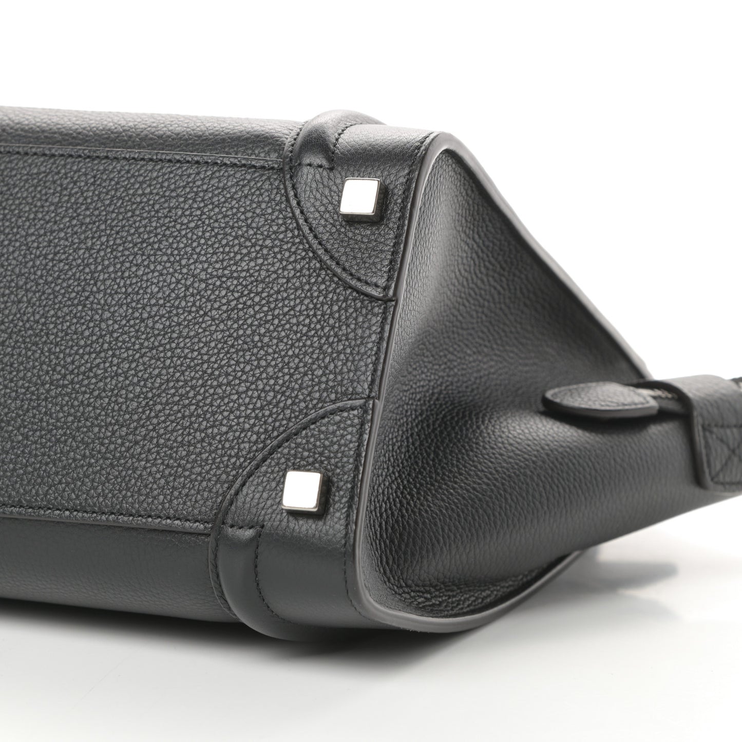 Drummed Calfskin Micro Luggage Black