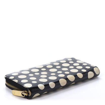 Louis Vuitton Vernis Kusama Infinity Dots Zippy Wallet Black 4 of 12