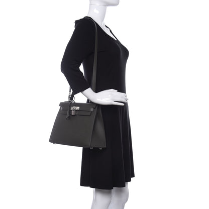 Hermes Epsom Kelly Sellier 28 Vert De Gris 2 of 11