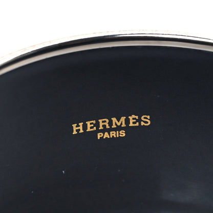Hermes Enamel Printed Brazil Extra Wide Bracelet 65 Black 5 of 6