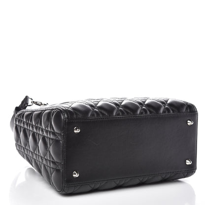 Christian Dior Lambskin Cannage Medium Lady Dior Black 4 of 10