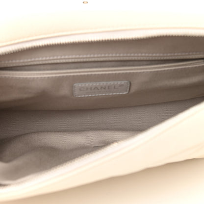 Chanel Caviar Quilted Jumbo Easy Flap Dark White 5 of 11
