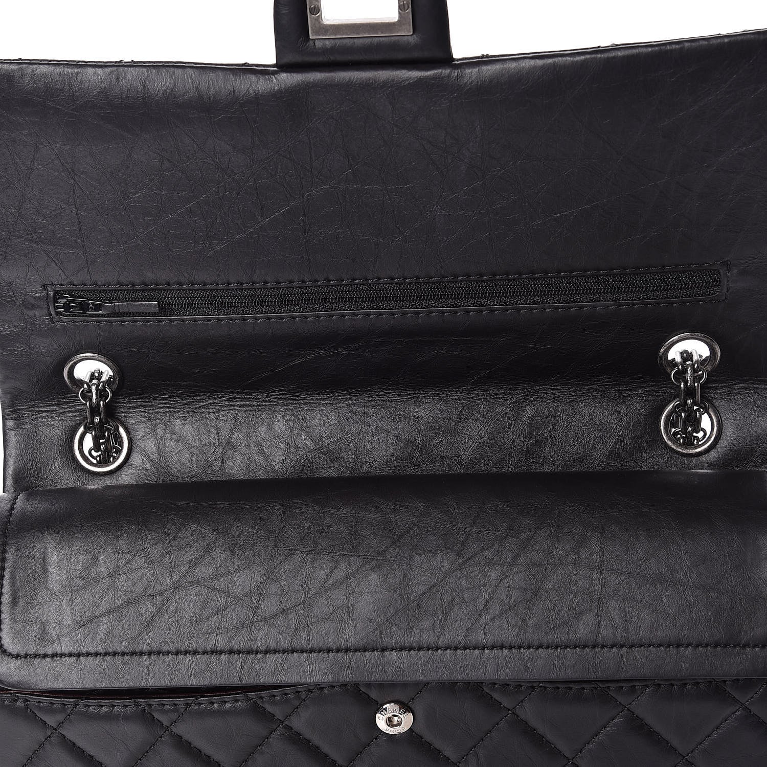 Chanel Aged Calfskin Quilted 2.55 Reissue 226 Flap Black 12 of 12