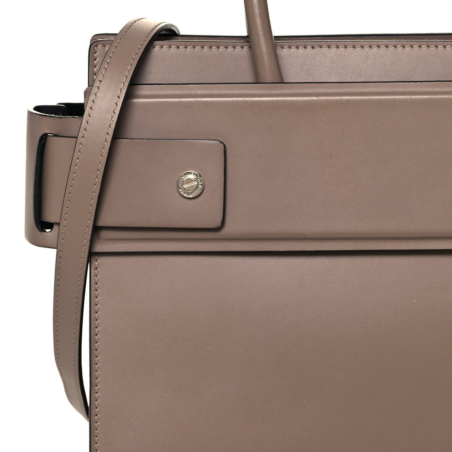 Smooth Calfskin Small Horizon Satchel Linen