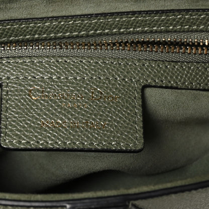 Christian Dior Grained Calfskin Saddle Bag With Strap Sage Green 6 of 10