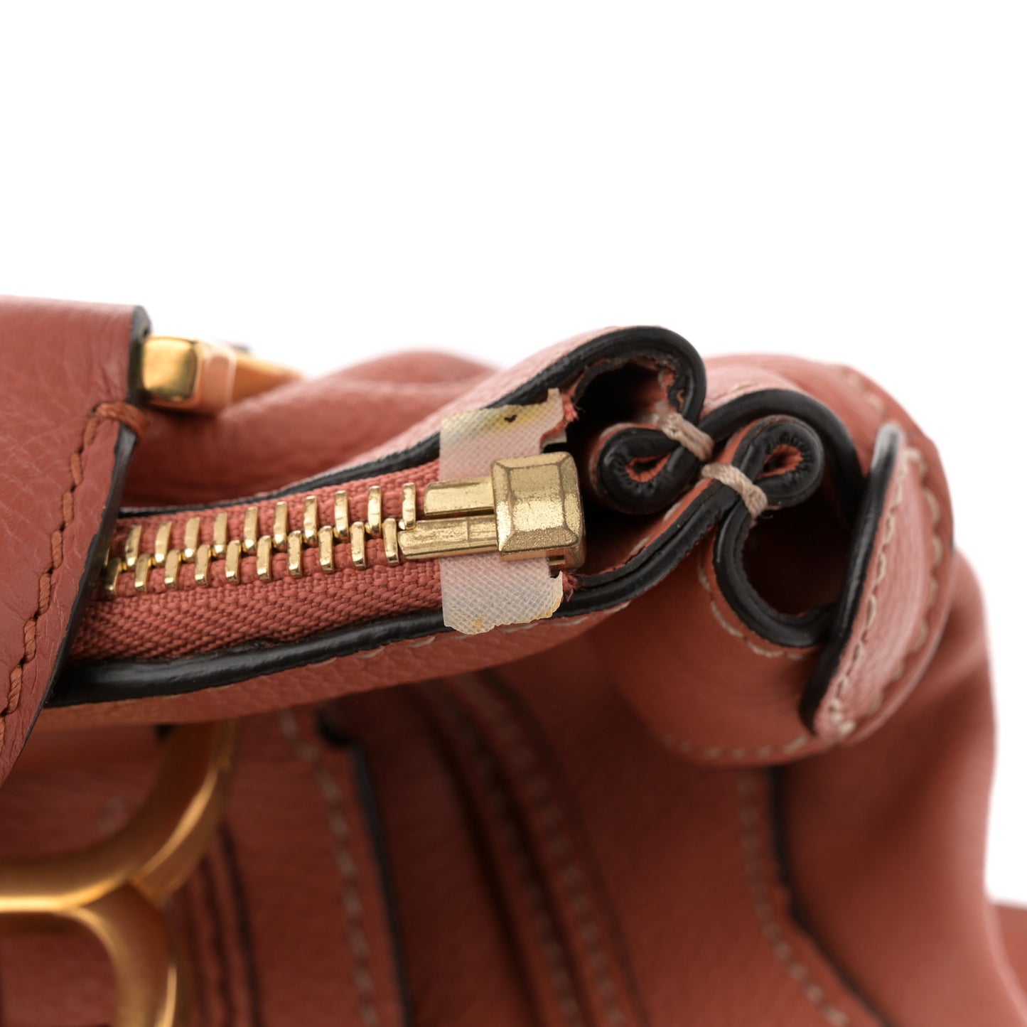 Calfskin Large Marcie Satchel Coral