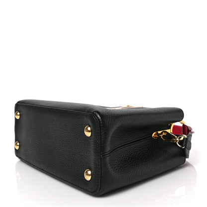Louis Vuitton Taurillon Capucines PM Black Arizona Beige Ruby Red 8 of 8