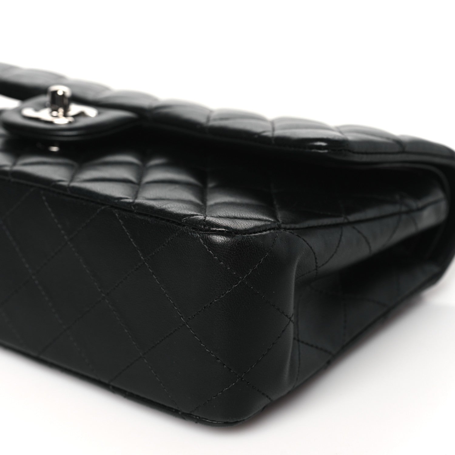 Chanel Lambskin Quilted Medium Double Flap Black 10 of 10