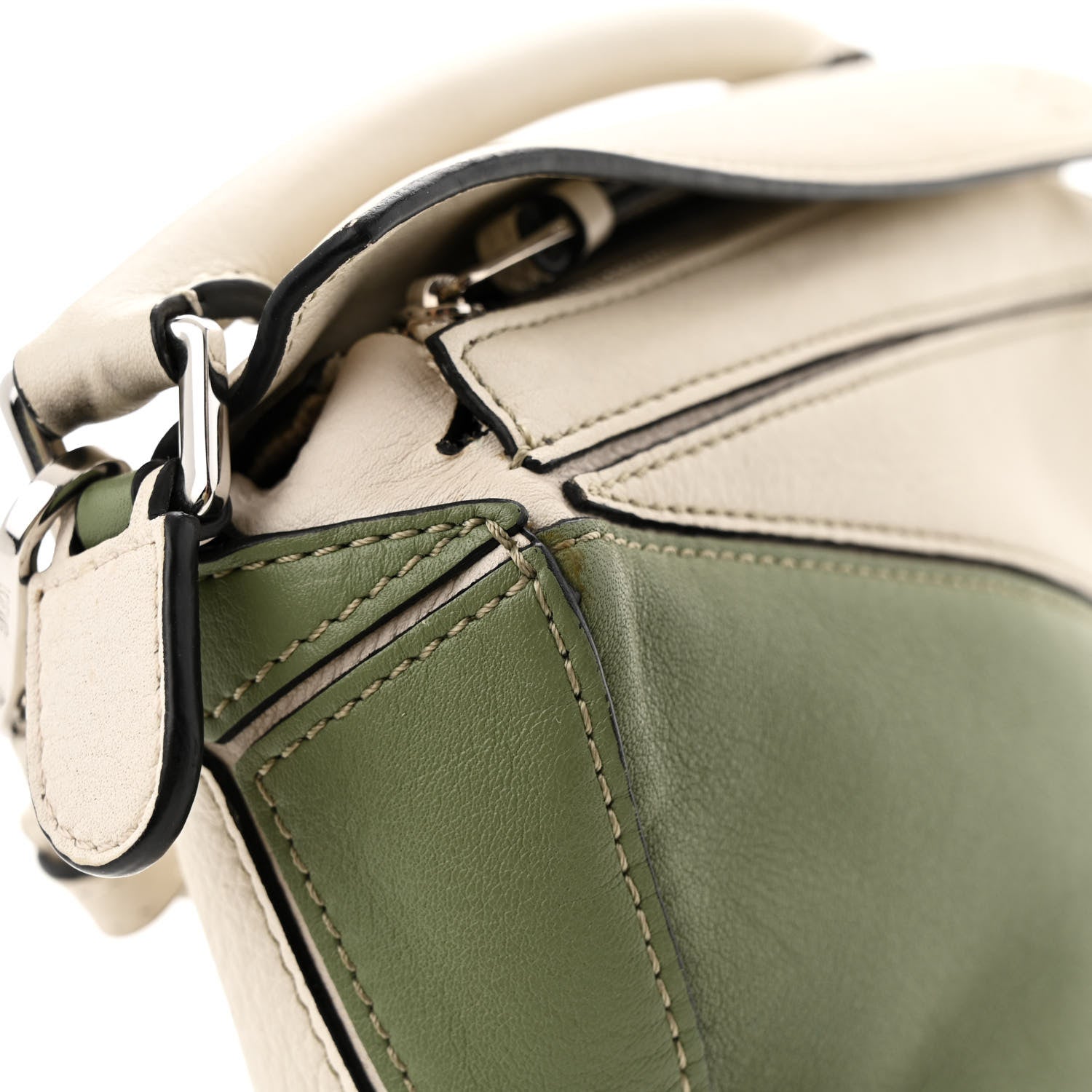 Loewe Calfskin Mini Puzzle Bag Soft White Rosemary 11 of 15