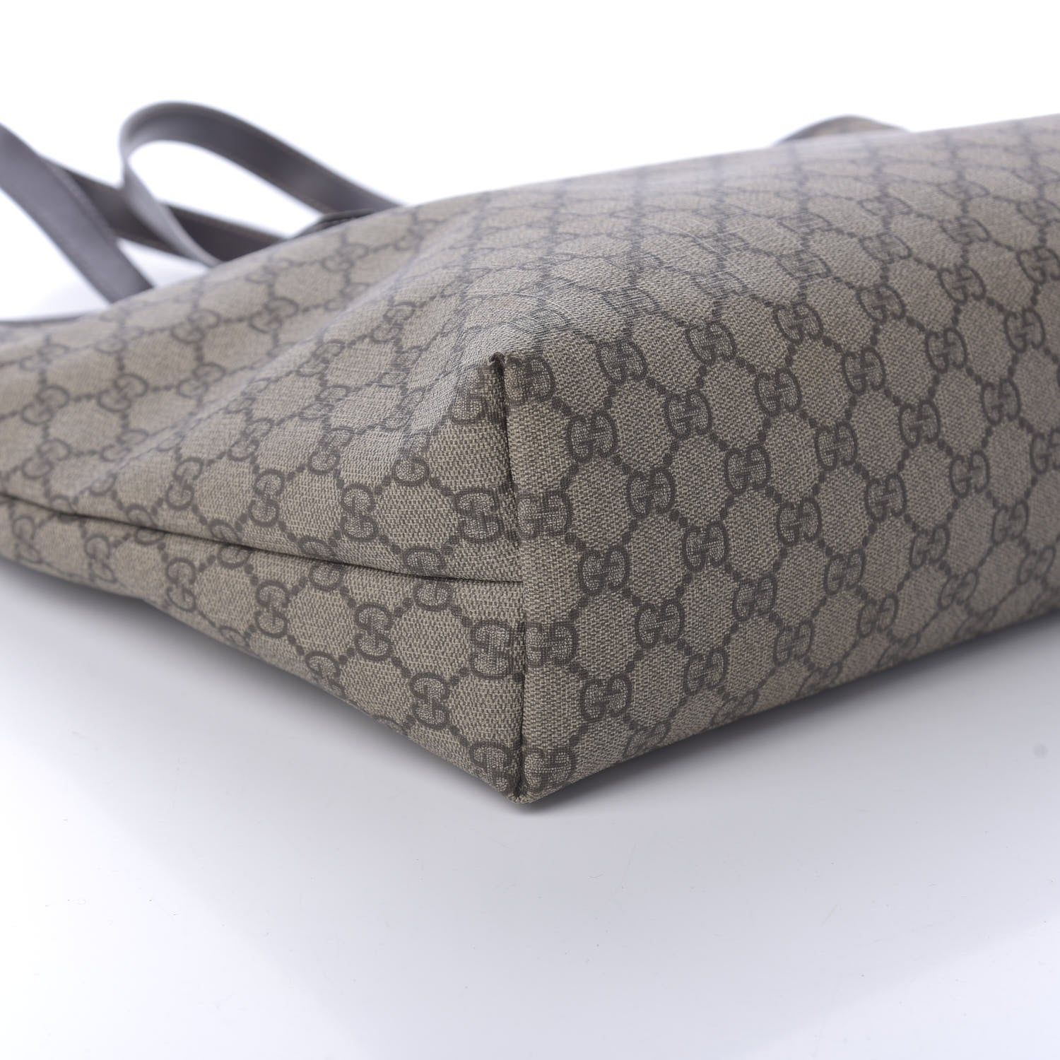 Gucci GG Supreme Monogram Medium Zippered Shopping Tote Dark Brown 6 of 12