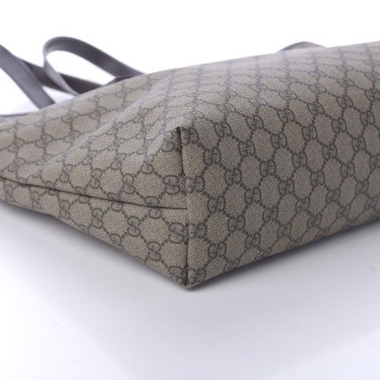 Gucci GG Supreme Monogram Medium Zippered Shopping Tote Dark Brown 6 of 12
