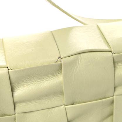 Bottega Veneta Calfskin Intrecciato Cassette Crossbody Bag Lemon Washed 9 of 11