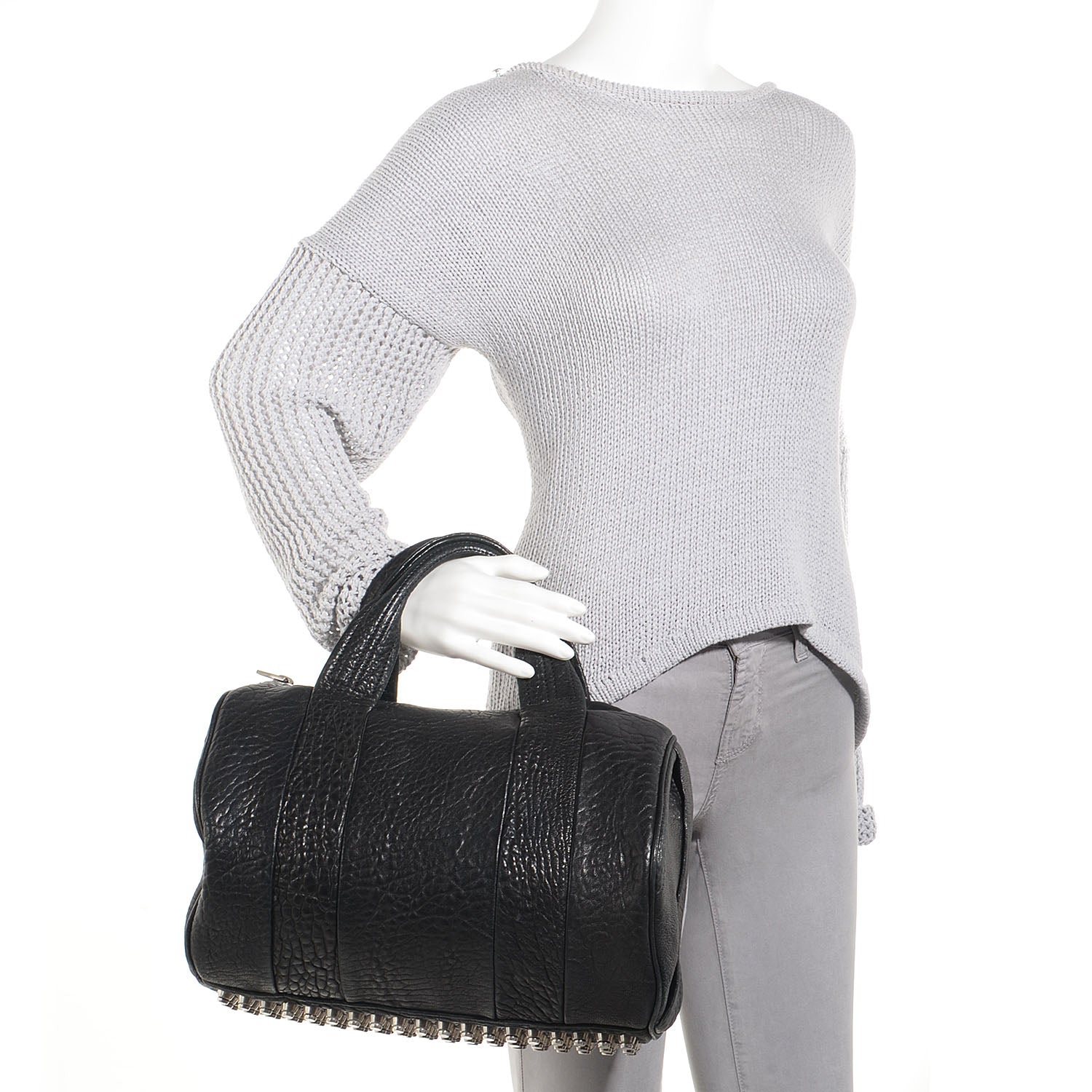 Alexander Wang Pebbled Lambskin Rocco Black with Black Nickel Hardware 2 of 6