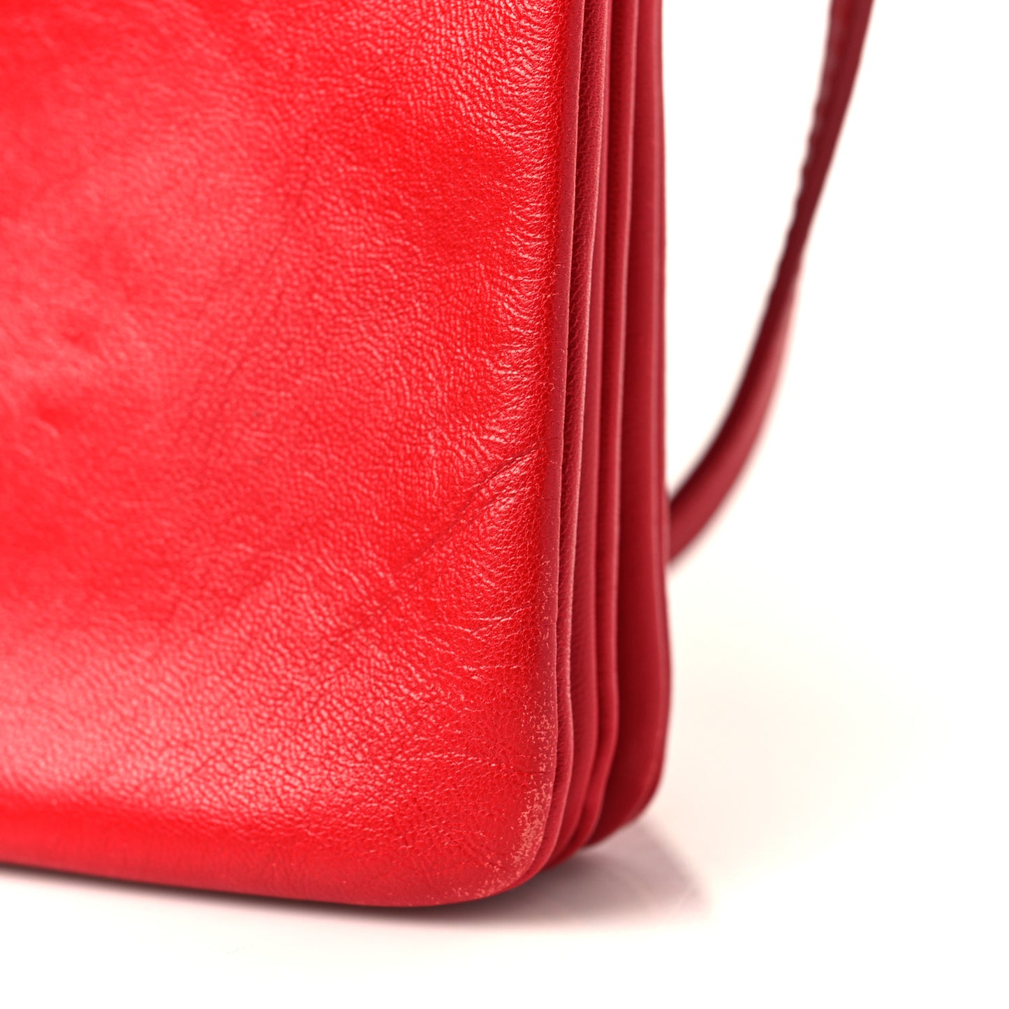 Lambskin Small Trio Crossbody Bag Red