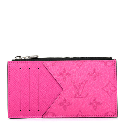 Louis Vuitton Taigarama Coin Card Holder Fuchsia 1 of 6