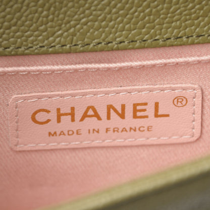 Chanel Caviar Quilted Small Boy Flap Khaki 6 of 8