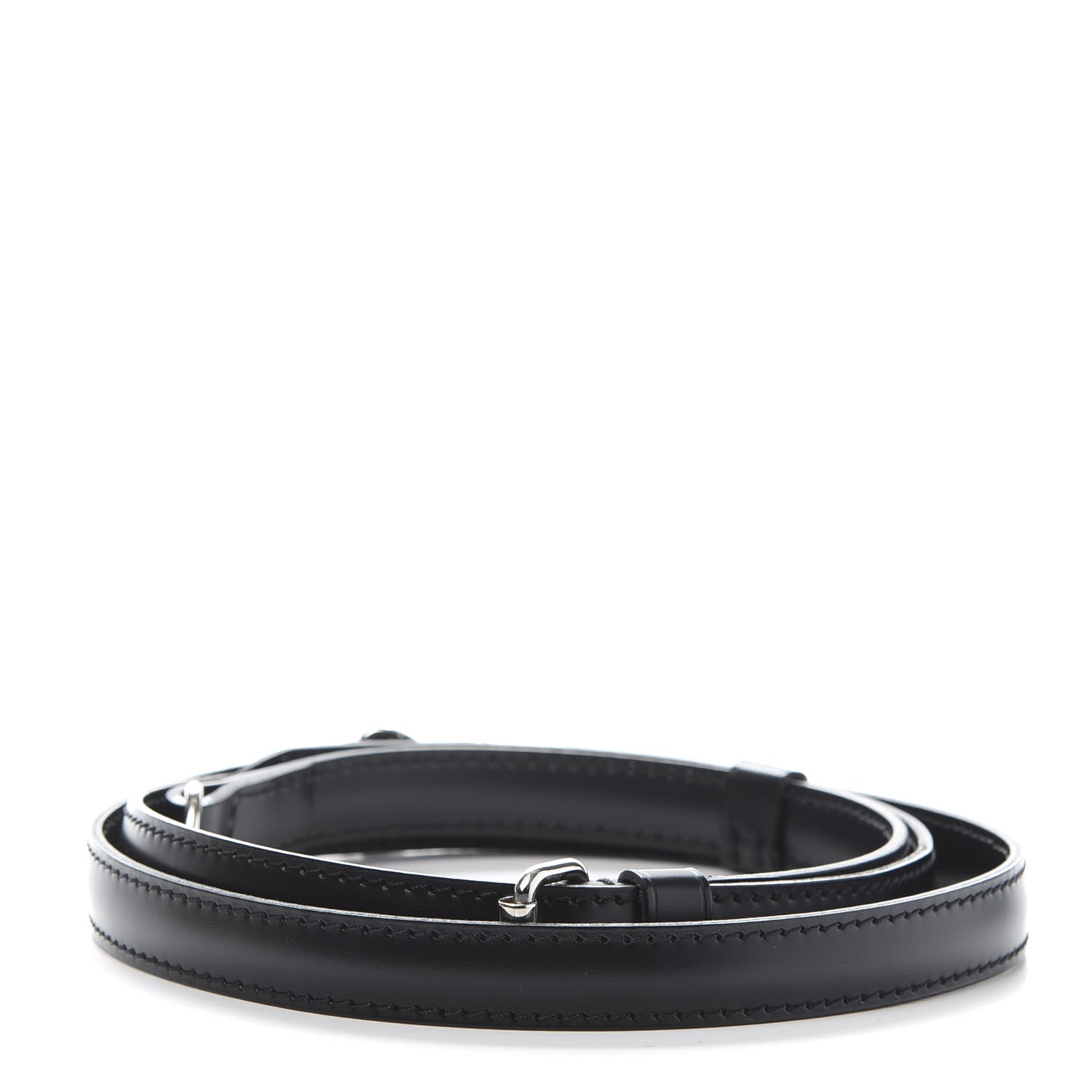 Louis Vuitton Calfskin 16mm Adjustable Shoulder Strap Black 2 of 5