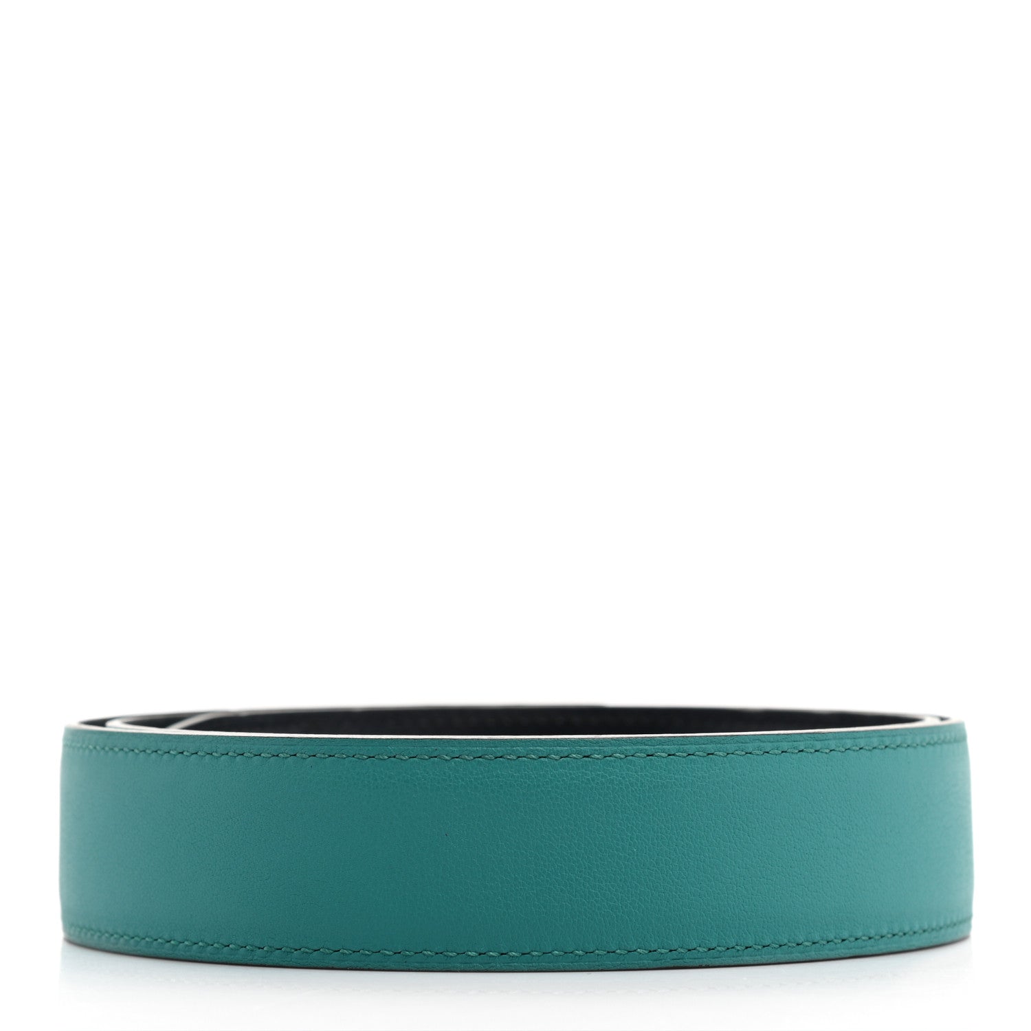 Hermes Swift Box 32mm Belt Strap 80 Turquoise Bleu Indigo 2 of 7